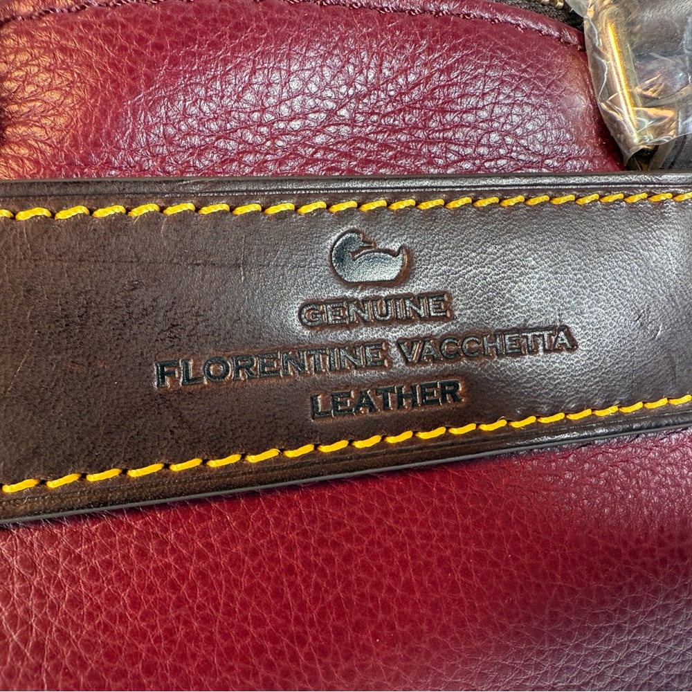 Dooney & Bourke Burgundy Leather Satchel/ Shoulder Bag - Picture 2 of 13